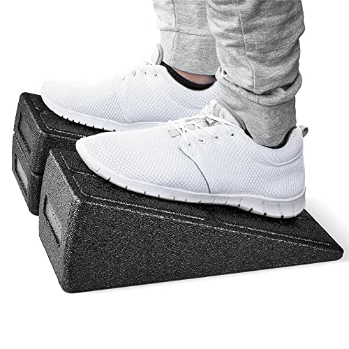 INFIDEZ Incline Foam Slant Board 3pcs for Calf Stretching, Squats, Foot Stretcher, 3 Pcs Calf Stretcher Exercise Equipment for Home Workout, Adjustable Incline Wedge Workout Equipment for Physical Therapy