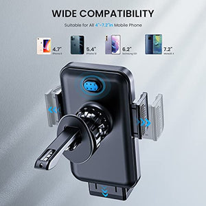 Phone Holder Car [Upgrade Clip Never Fall] Car Phone Holder Mount Automobile Air Vent Hands Free Cell Phone Holder for Car Fit for All Car Mount for iPhone Android Smartphone