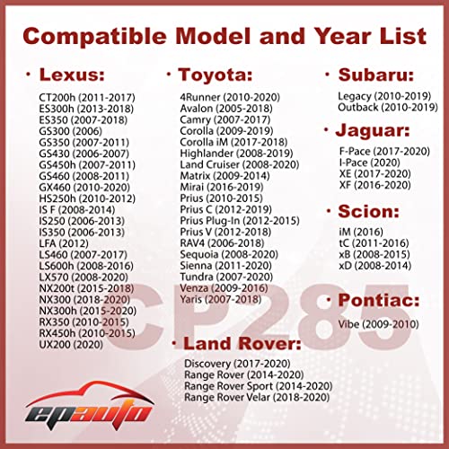 EPAuto CP285 (CF10285) Premium Cabin Air Filter includes Activated Carbon