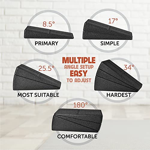 INFIDEZ Incline Foam Slant Board 3pcs for Calf Stretching, Squats, Foot Stretcher, 3 Pcs Calf Stretcher Exercise Equipment for Home Workout, Adjustable Incline Wedge Workout Equipment for Physical Therapy