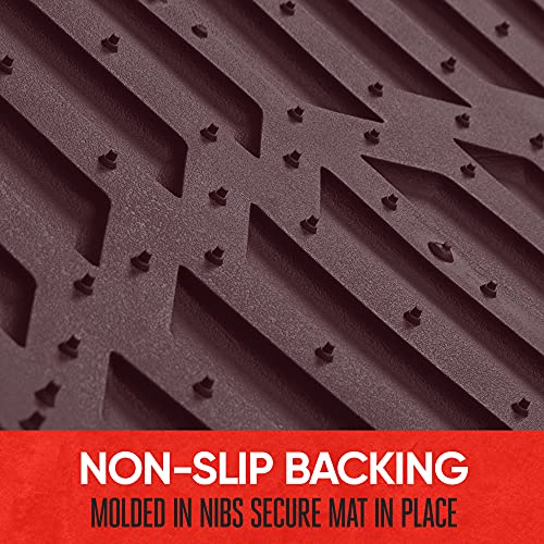 Motor Trend 923-BD Burgundy FlexTough Contour Liners-Deep Dish Heavy Duty Rubber Floor Mats for Car SUV Truck & Van-All Weather Protection Trim to Fit Most Vehicles