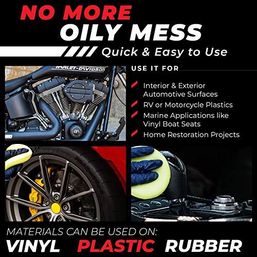 CAR GUYS Plastic Restorer - The Ultimate Solution for Bringing Rubber, Vinyl and Plastic Back to Life! - 8 Oz Kit