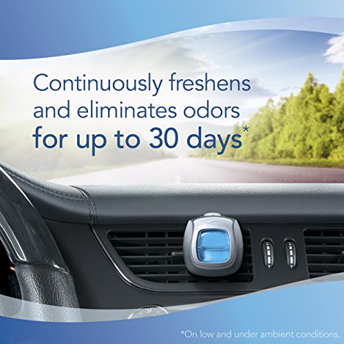 Febreze Car Air Fresheners, Heavy Duty Crisp Clean, Odor Eliminator for Strong Odors Car Vent Clips (8 Count)