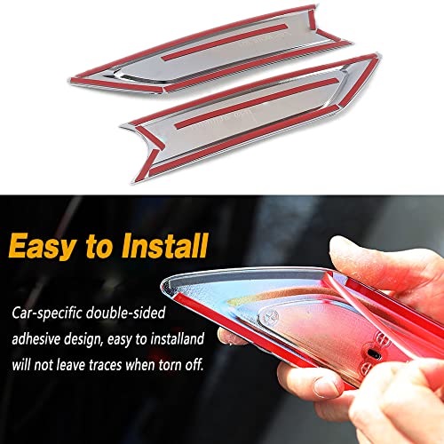CEBAT 2Pcs ABS Chromed Air Vent Hood Intake Fender Trim Side Wing Fender Emblem Badge Decoration Cover Trim for CRV 2017 2018 2019 2020 2022