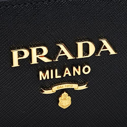 Prada Saffiano Lux Black Medium Satchel Handbag 1BA227
