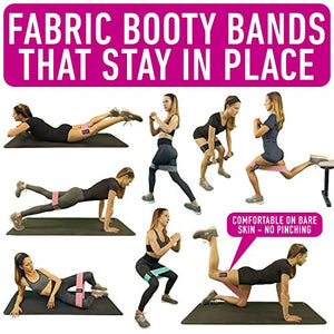 Resistance Bands for Working Out with Exercise Guide. Fabric Booty Bands for Women Men. Workout Bands Leg Bands for Working Out. Hip Resistance Loops for Squat Butt Glute Set Fitness Home Elastic Band