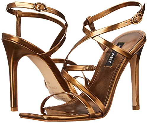 Nine West Women's TILAS3 Heeled Sandal, Bronze, 10