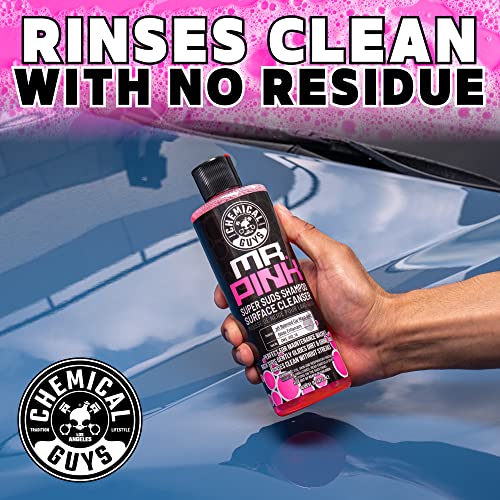 Chemical Guys CWS_402_16 Mr. Pink Foaming Car Wash Soap (Works with Foam Cannons, Foam Guns or Bucket Washes) Safe for Cars, Trucks, Motorcycles, RVs & More, 16 fl oz, Candy Scent