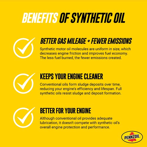 Pennzoil Platinum Full Synthetic 0W-20 Motor Oil (1-Quart, Single)