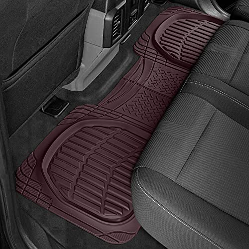 Motor Trend 923-BD Burgundy FlexTough Contour Liners-Deep Dish Heavy Duty Rubber Floor Mats for Car SUV Truck & Van-All Weather Protection Trim to Fit Most Vehicles