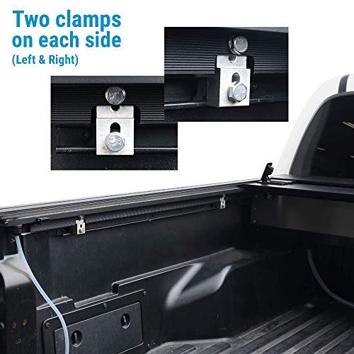 Syneticusa Retractable Hard Tonneau Cover Fits 2016-2022 Toyota Tacoma 5' (60") Truck Bed Matte Black Aluminum Low Profile Waterproof