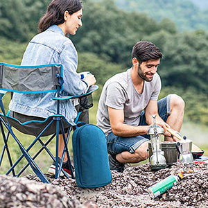 Gonioa Portable Outdoor Utensil Kitchen Set, 9 Piece Camp Kitchen Cooking Utensil Set, Cookware Equipment Kit and Chopping Board, Scissors & Camp Knife, Grill Supplies or Camping, Hiking, RV, Travel