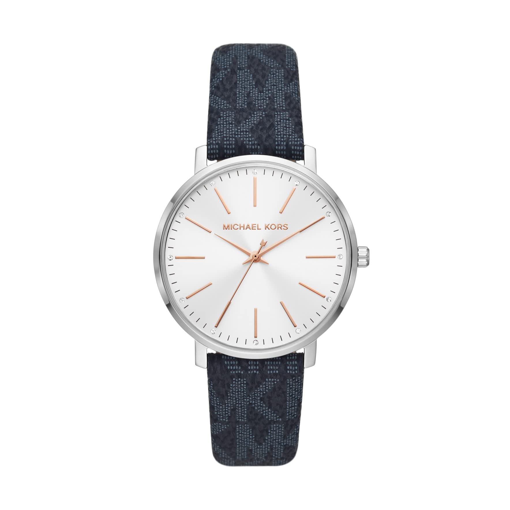 Michael Kors Pyper Three-Hand Navy PVC Watch (Model: MK7244)