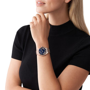 Michael Kors Women's Kacie Quartz Watch with Stainless Steel Strap, Rose Gold, 18 (Model: MK6930)