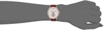 Michael Kors Women's Portia Watch Stainless Steel Analog-Quartz Leather Calfskin Strap, red, 16 (Model: MK2711)