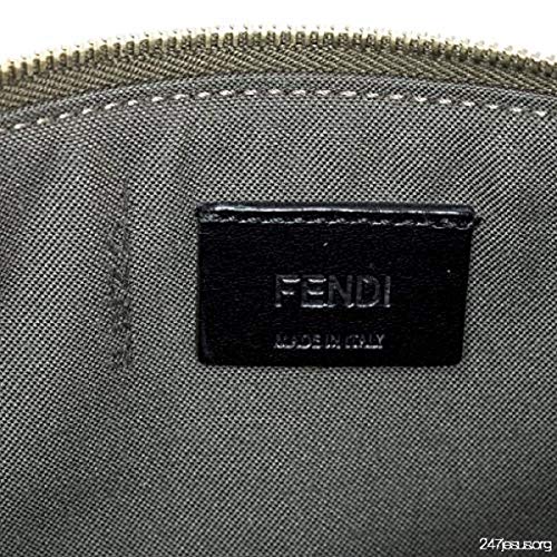 Fendi Asphalt Gray Rainbow Collection Women's Calfskin Clutch Wristlet 8m0341