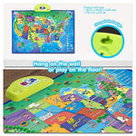 BEST LEARNING i-Poster My USA Interactive Map - Educational Smart Talking US Poster Toy for Kids Boy or Girl Ages 5 to 12 Years | United States Geography Electronic Game Children 5, 6, 7 Gift Present