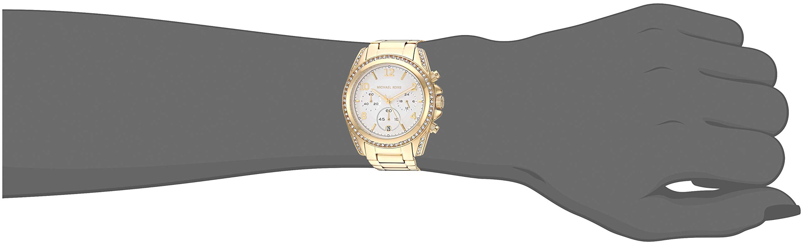 Michael Kors Women's Blair Quartz Watch with Stainless Steel Strap, Gold, 20 (Model: MK6762)