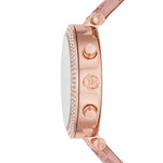 Michael Kors Women's Parker Stainless Steel Quartz Watch with PVC Strap, Pink, 20 (Model: MK6935)