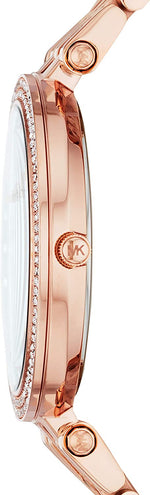 Michael Kors Women's Darci Quartz Watch with Stainless Steel Strap, Rose Gold, 8 (Model: MK4408)