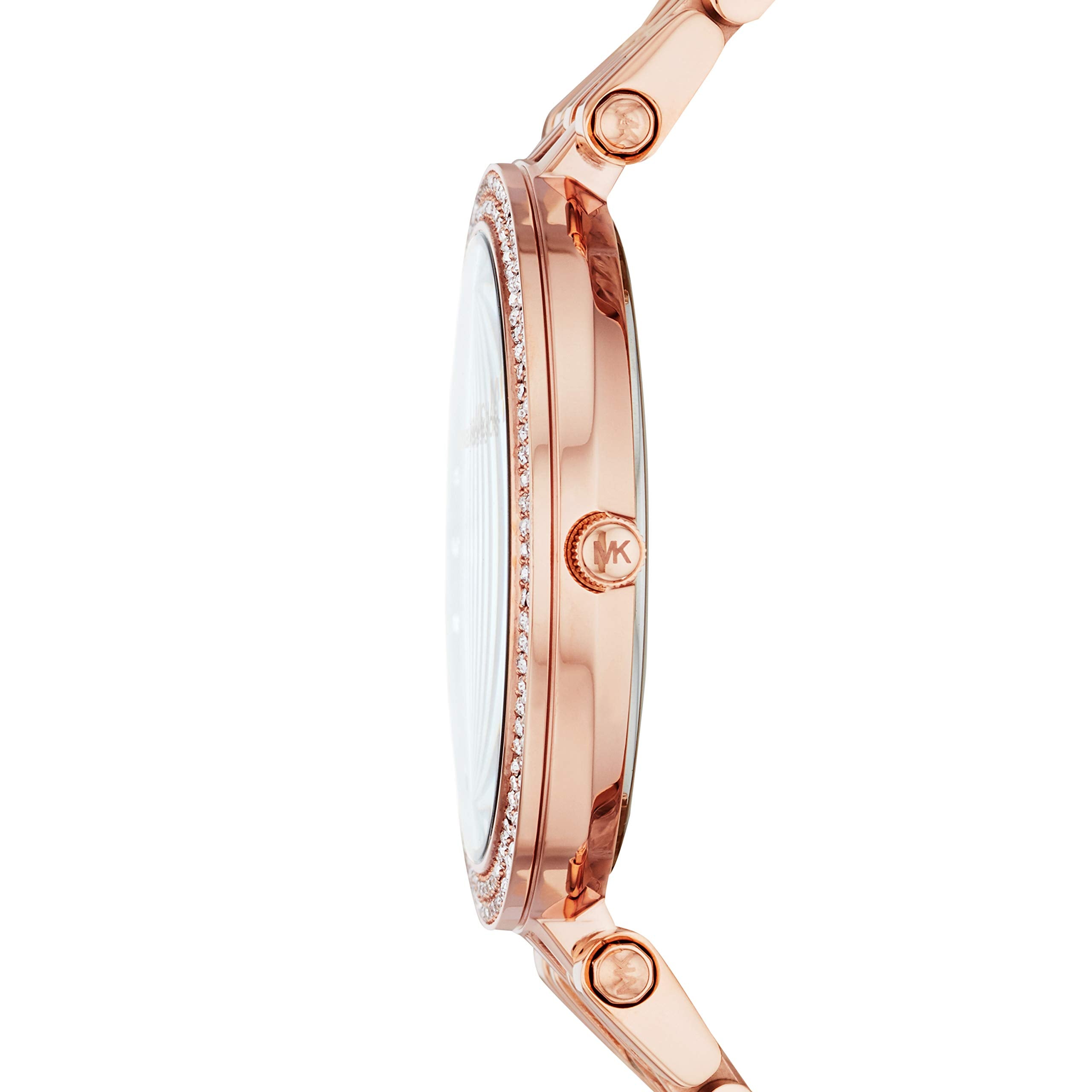 Michael Kors Women's Darci Quartz Watch with Stainless Steel Strap, Rose Gold, 8 (Model: MK4408)