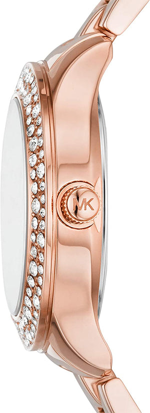 Michael Kors Women's Quartz Watch with Stainless Steel Strap, Rose Gold, 12 (Model: MK4558)