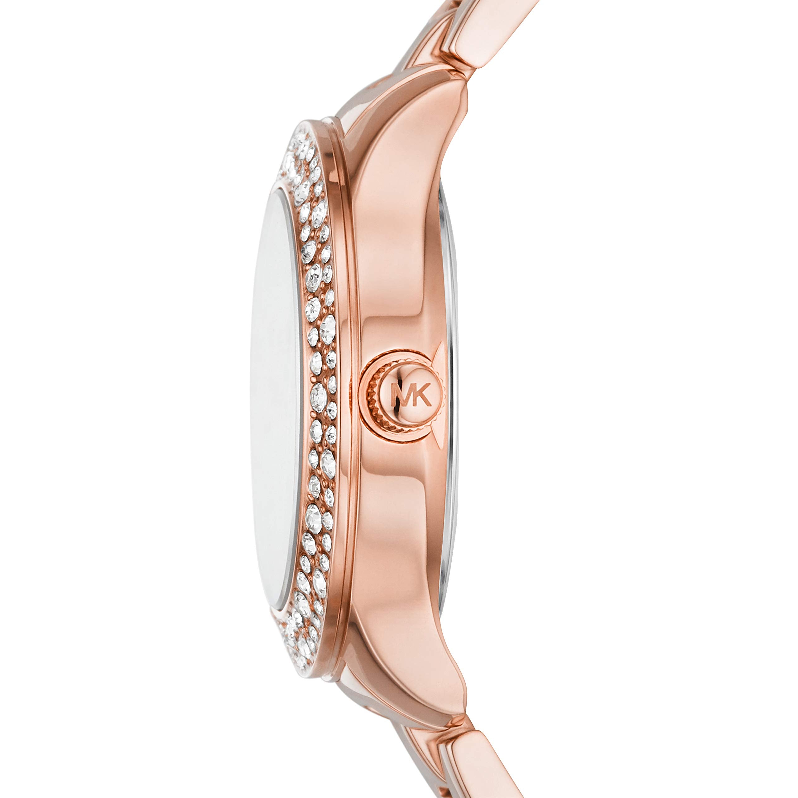 Michael Kors Women's Quartz Watch with Stainless Steel Strap, Rose Gold, 12 (Model: MK4558)