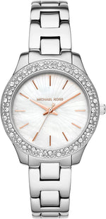 Michael Kors Women's Liliane Quartz Watch with Stainless Steel Strap, Two-Tone, 16 (Model: MK4556)