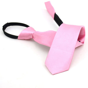 Fashion School Children Neck Tie Solid Color Easy To Wear For Girls Boys Kid Pre-tied Colorful Adjustable Skinny Necktie Gift