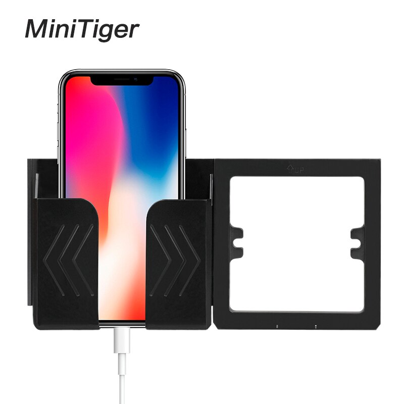 Minitiger Grey Wall Socket Phone Holder Smartphone Accessories Stand Support For Mobile Phone One / Two Phone Holder