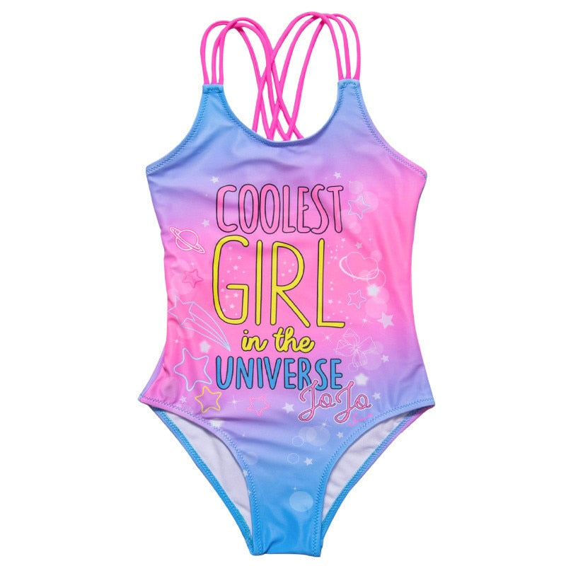 Flamingo Print Kids Girls One Piece Swimwear Swimsuit 2022 Falbala Girl Monokini Children Baby Swimming Suit Beachwear XA017