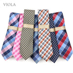 Classic Plaid Polyester Necktie 7cm Fashion Young Male Office Tie Party Daily Casual Suit Striped Cravat Top Men Gift Accessory