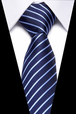 Luxury Wedding Ties 7.5cm Men&#39;s Classic Tie Silk Jacquard Woven Tie Set Business Necktie Accessories Men Necktie