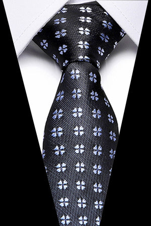 Luxury Wedding Ties 7.5cm Men&#39;s Classic Tie Silk Jacquard Woven Tie Set Business Necktie Accessories Men Necktie