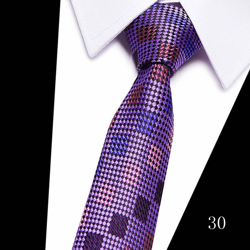 Classic 7cm Ties for Man Silk Tie Luxury Striped Plaid Checks Business Neck Tie for Men Suit Cravat Wedding Party Neckties