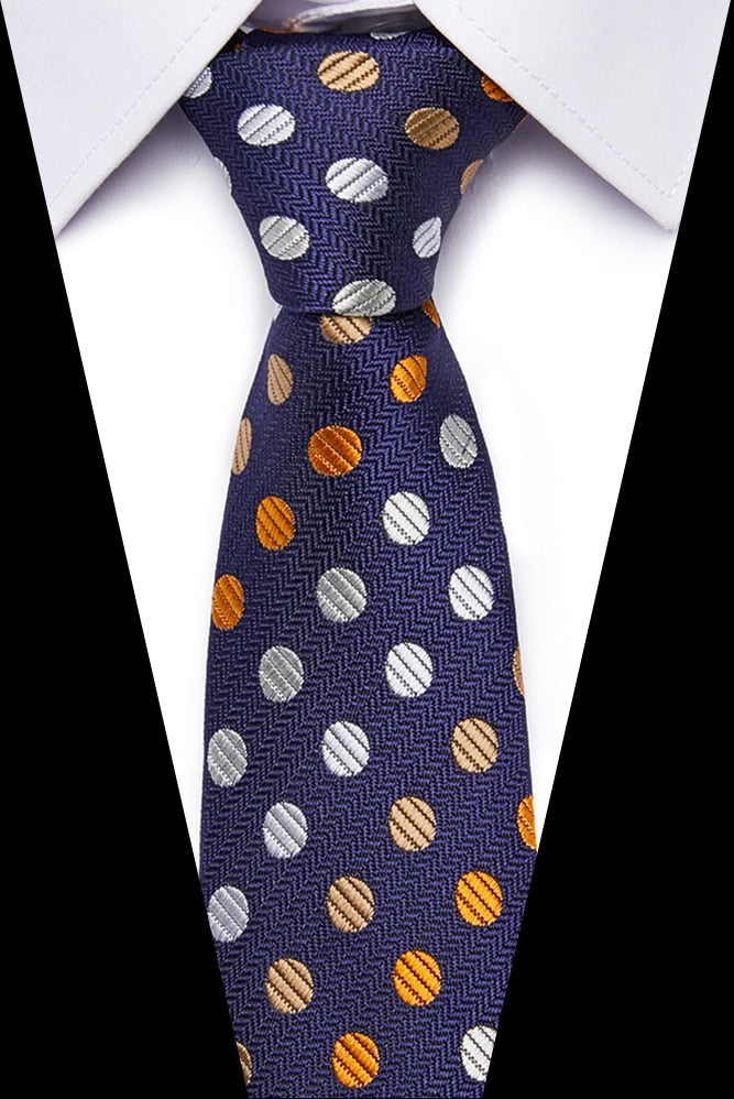 Luxury Wedding Ties 7.5cm Men&#39;s Classic Tie Silk Jacquard Woven Tie Set Business Necktie Accessories Men Necktie