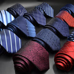 Classic 7cm Ties for Man Silk Tie Luxury Striped Plaid Checks Business Neck Tie for Men Suit Cravat Wedding Party Neckties