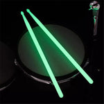 1 Pair 5A Luminous Drum Stick Nylon Fluorescent Drumsticks Glow in The Dark Bright Light Musical Instruments