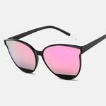 Classic Oval Red Ladies Fashion Round Frame Sunglasses Mirror Female Vintage Plastic Ocean Sun Glasses Rimmed Eyewear