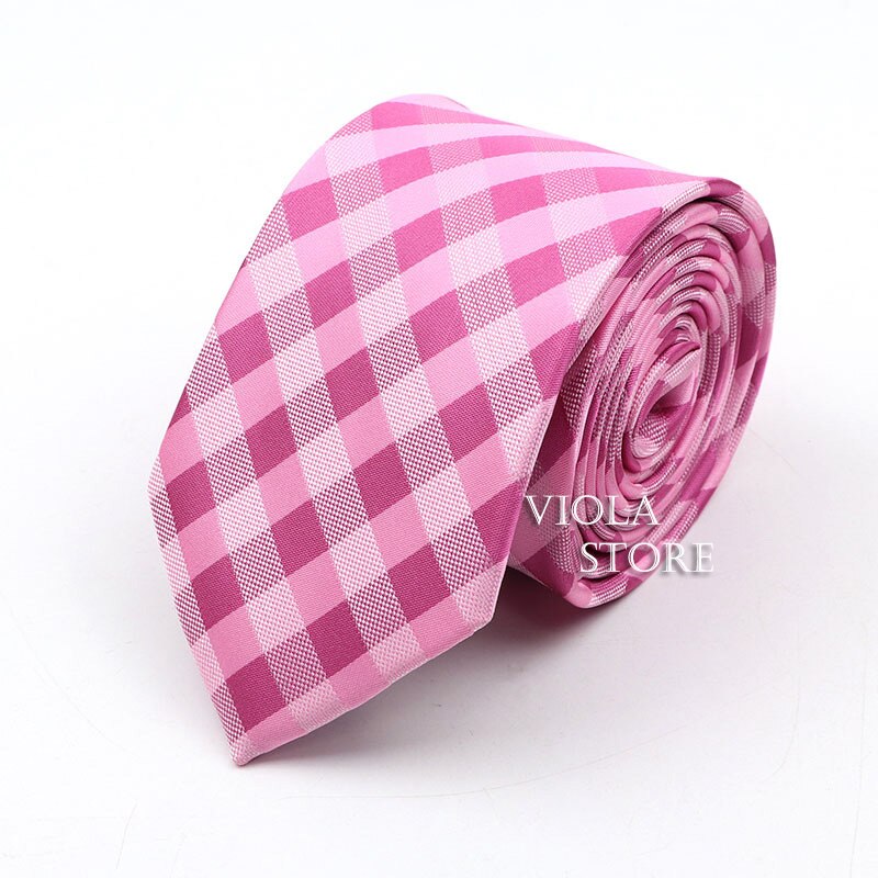 Classic Plaid Polyester Necktie 7cm Fashion Young Male Office Tie Party Daily Casual Suit Striped Cravat Top Men Gift Accessory