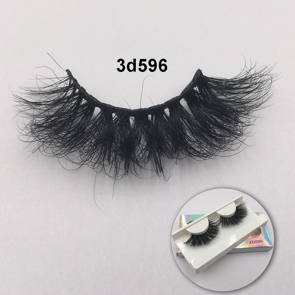 RED SIREN Fluffy Mink Lashes Short Messy Wispy Natural Eyelashes 10mm-18mm Hamdmade Real 3D Mink Eyelashes Makeup False Lashes