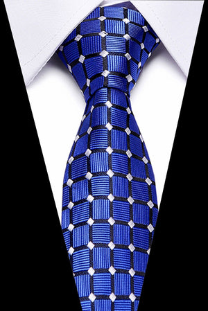 Luxury Wedding Ties 7.5cm Men&#39;s Classic Tie Silk Jacquard Woven Tie Set Business Necktie Accessories Men Necktie