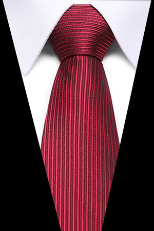 Luxury Wedding Ties 7.5cm Men&#39;s Classic Tie Silk Jacquard Woven Tie Set Business Necktie Accessories Men Necktie