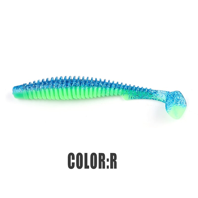 2022 supercontinent new t tail 51mm/76mm/101mm predator's soft lure, artificial lure for bass fishing With salt add fishy smel