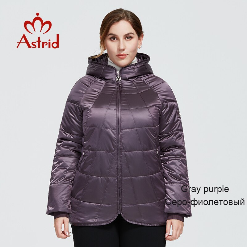 Astrid 2022 New Autumn Winter Women&#39;s coat women Windproof warm parka Plaid fashion Jacket hood Plus size female clothing 9385