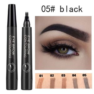 4D Imitation Ecological Eyebrows Pen Natural Waterproof Lasting 4D Hair-like Eyebrow Tattoo Pen Fine Sketch Liquid Lazy Eye Brow