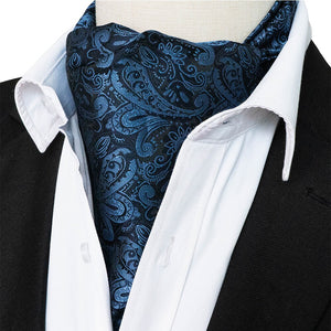 JEMYGINS Fashion Brand Men Tie Paisley style Cravat Ascot Self British style Gentleman Polyester Silk NeckTies Wedding Party