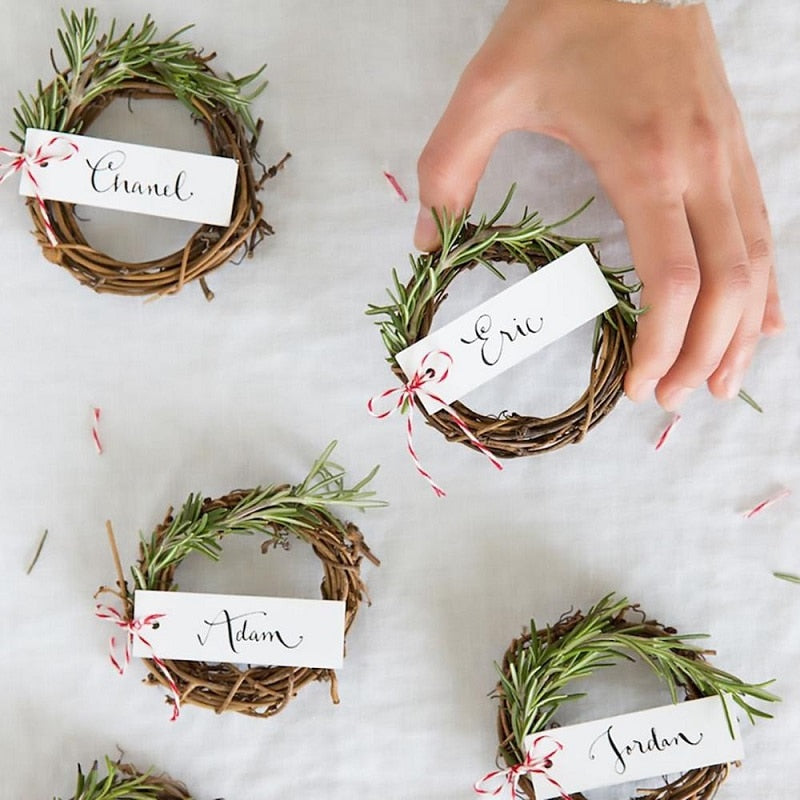 Wedding Decoration Wreath Natural Rattan Wreath Garland DIY Crafts Decor For Home Door Grand Tree Christmas Gift Party Ornament