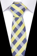 Luxury Wedding Ties 7.5cm Men&#39;s Classic Tie Silk Jacquard Woven Tie Set Business Necktie Accessories Men Necktie