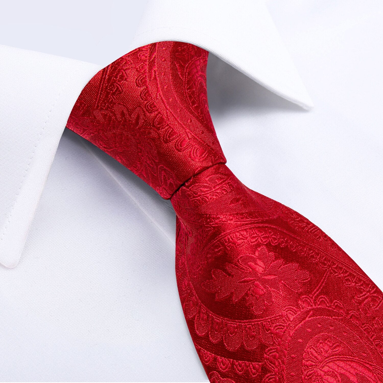 New Design Wedding Men Tie Red  Solid Striped Paisley Neckties For Men Business Dropshipping DiBanGu Hanky Cufflinks Tie Set